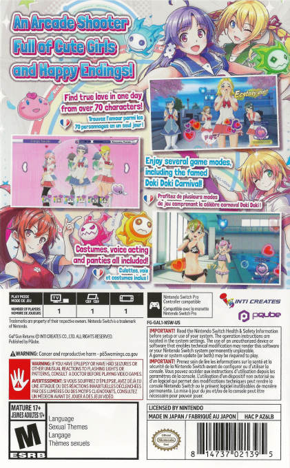 Gal Gun Returns — box-2D-back (US)