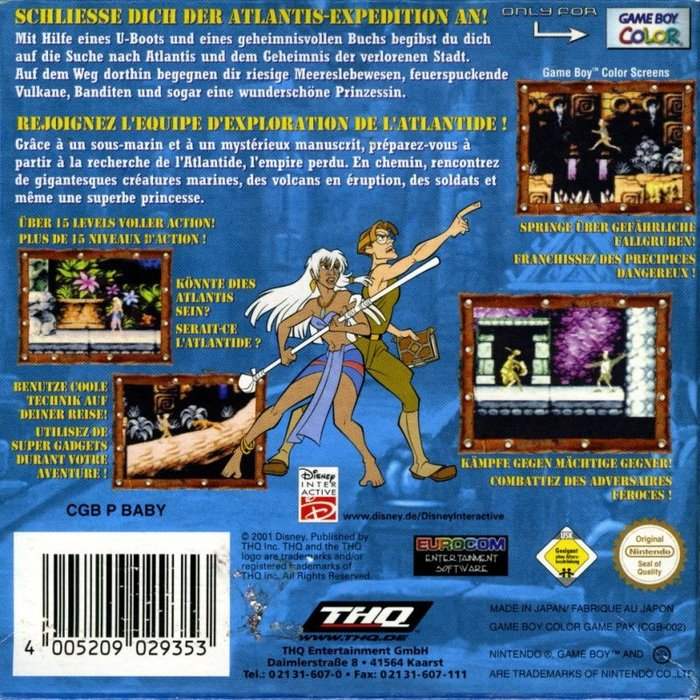 Atlantis : The Lost Empire — box-2D-back (EU)