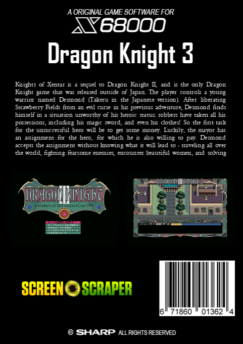 Dragon Knight 3 — box-2D-back (SS)