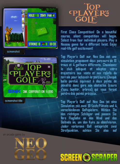 Top Player's Golf — box-2D-back (SS)