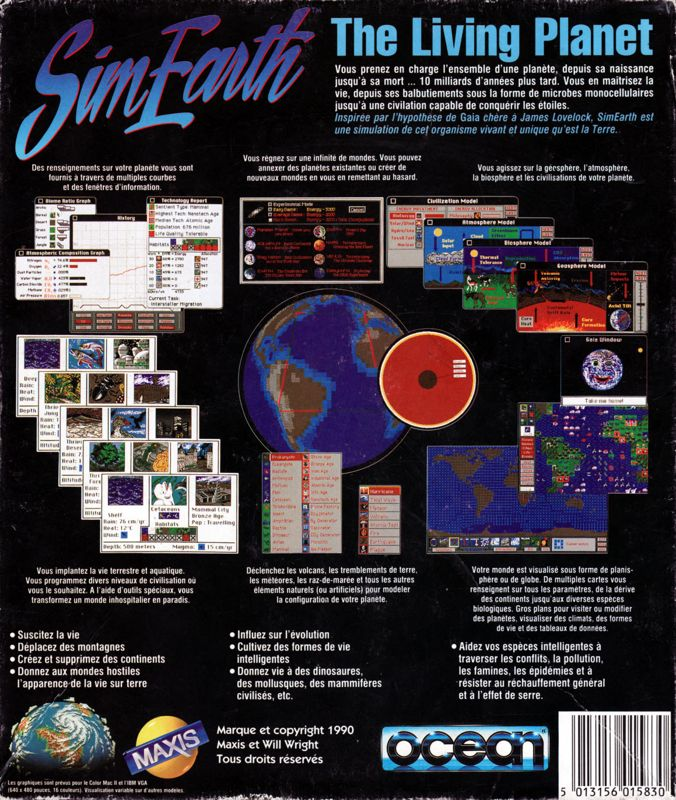 Simearth - The Living Planet — box-2D-back (FR)
