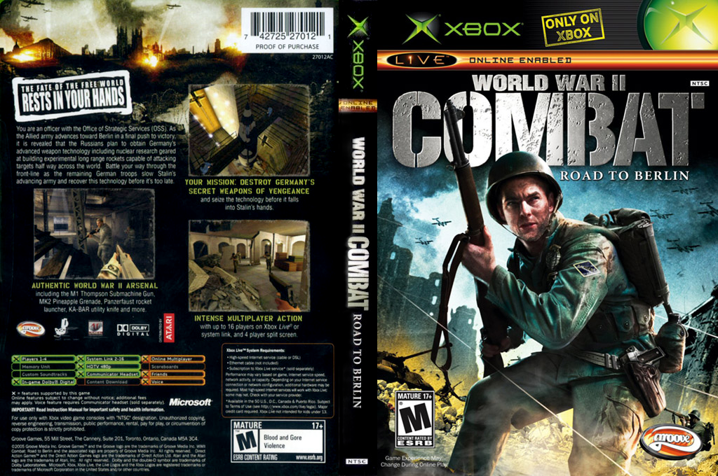 World War II Combat - Road to Berlin — box-texture (US)