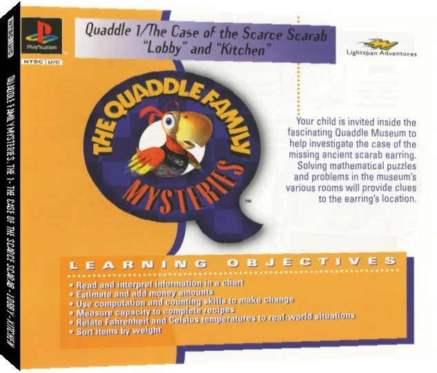 Lightspan - The Quaddle Family Mysteries 1 - The case of the Scarce Scarab - Lobby - Kitchen — box-3D (US)