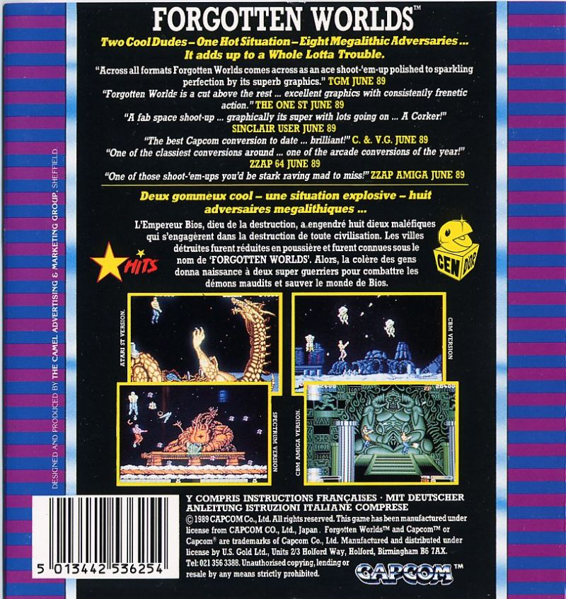 Forgotten Worlds — box-2D-back (EU)