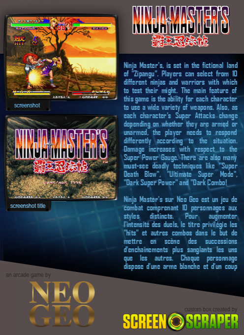 Ninja Master's: Haō Ninpō Chō — box-2D-back (SS)