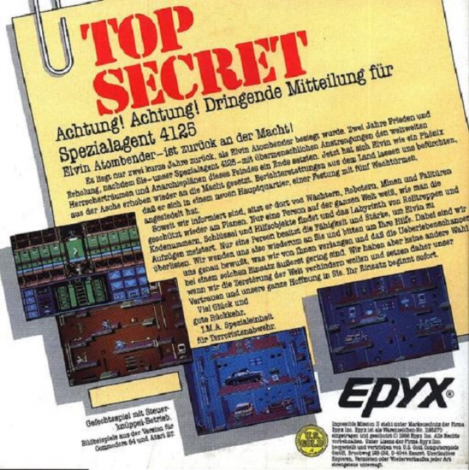 Impossible Mission 2 — box-2D-back (EU)