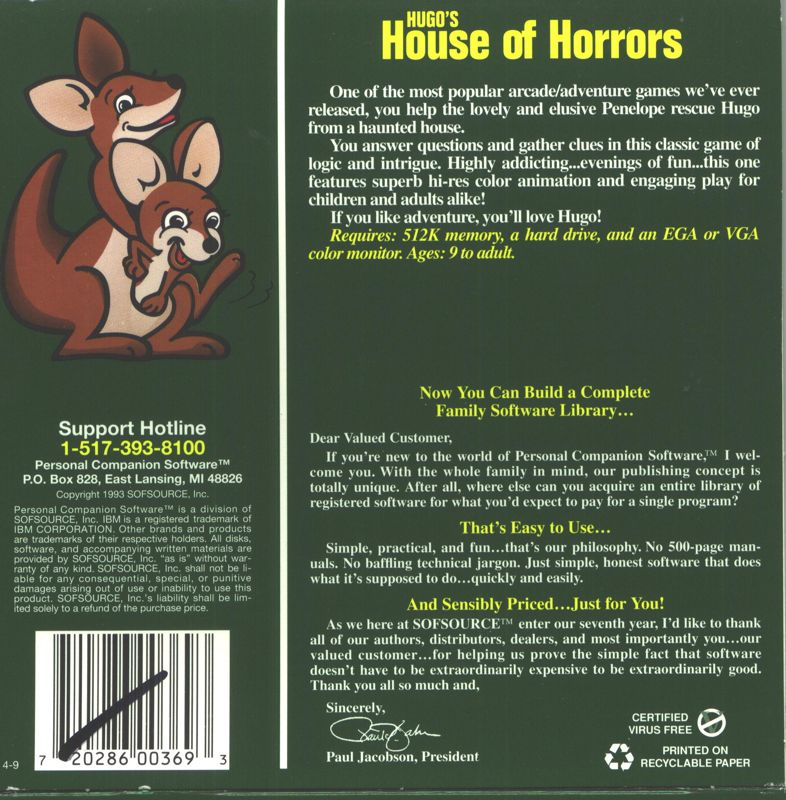 Hugo's House Of Horrors — box-2D-back (US)
