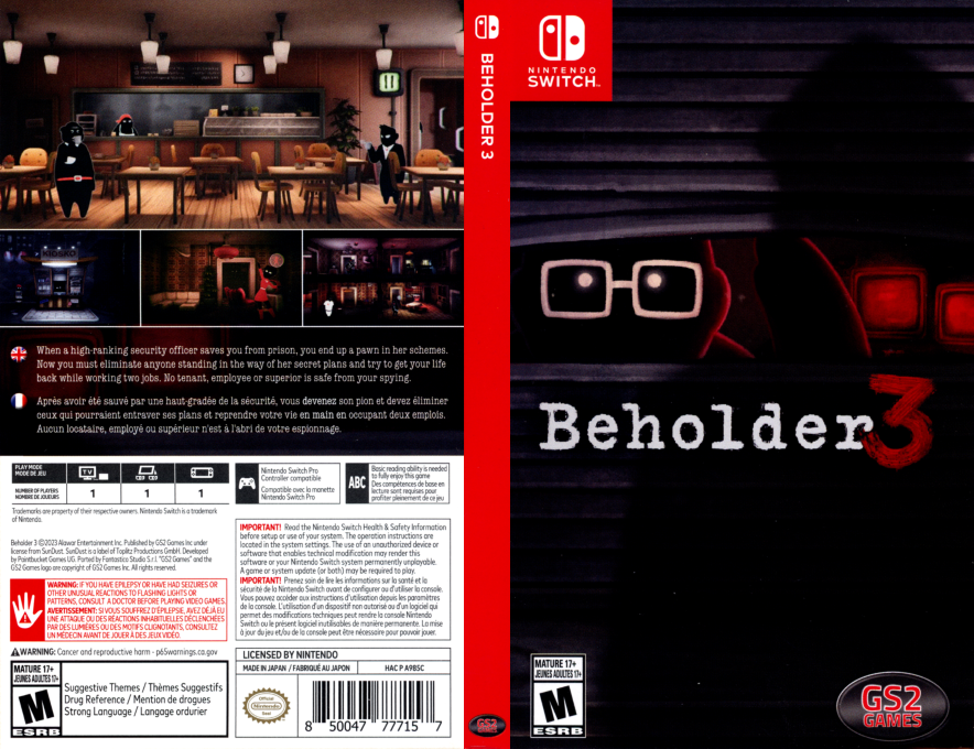 Beholder 3 — box-texture (US)