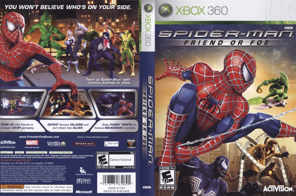 Spider-Man - Friend or Foe — box-texture (US)