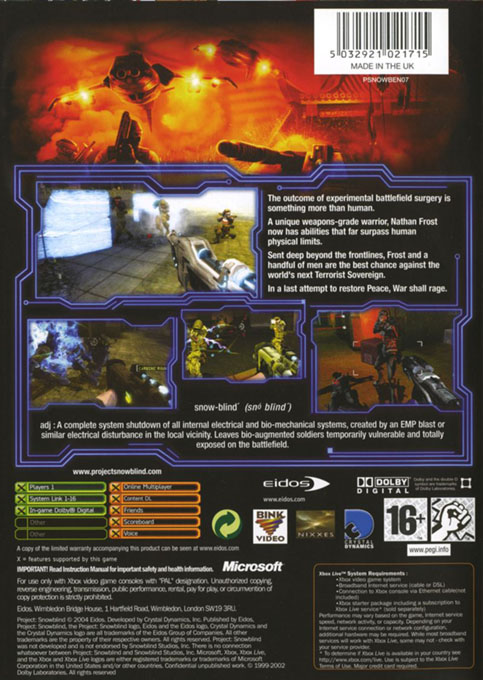 Project - Snowblind — box-2D-back (EU)