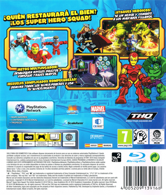 Marvel Super Hero Squad - The Infinity Gauntlet — box-2D-back (SP)