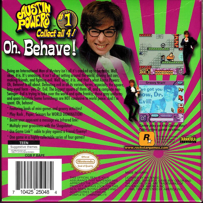 Austin Powers : Oh, Behave! — box-2D-back (US)