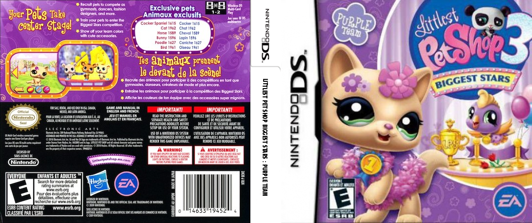 Littlest Pet Shop 3 - Biggest Stars - Purple Team — box-texture (US)