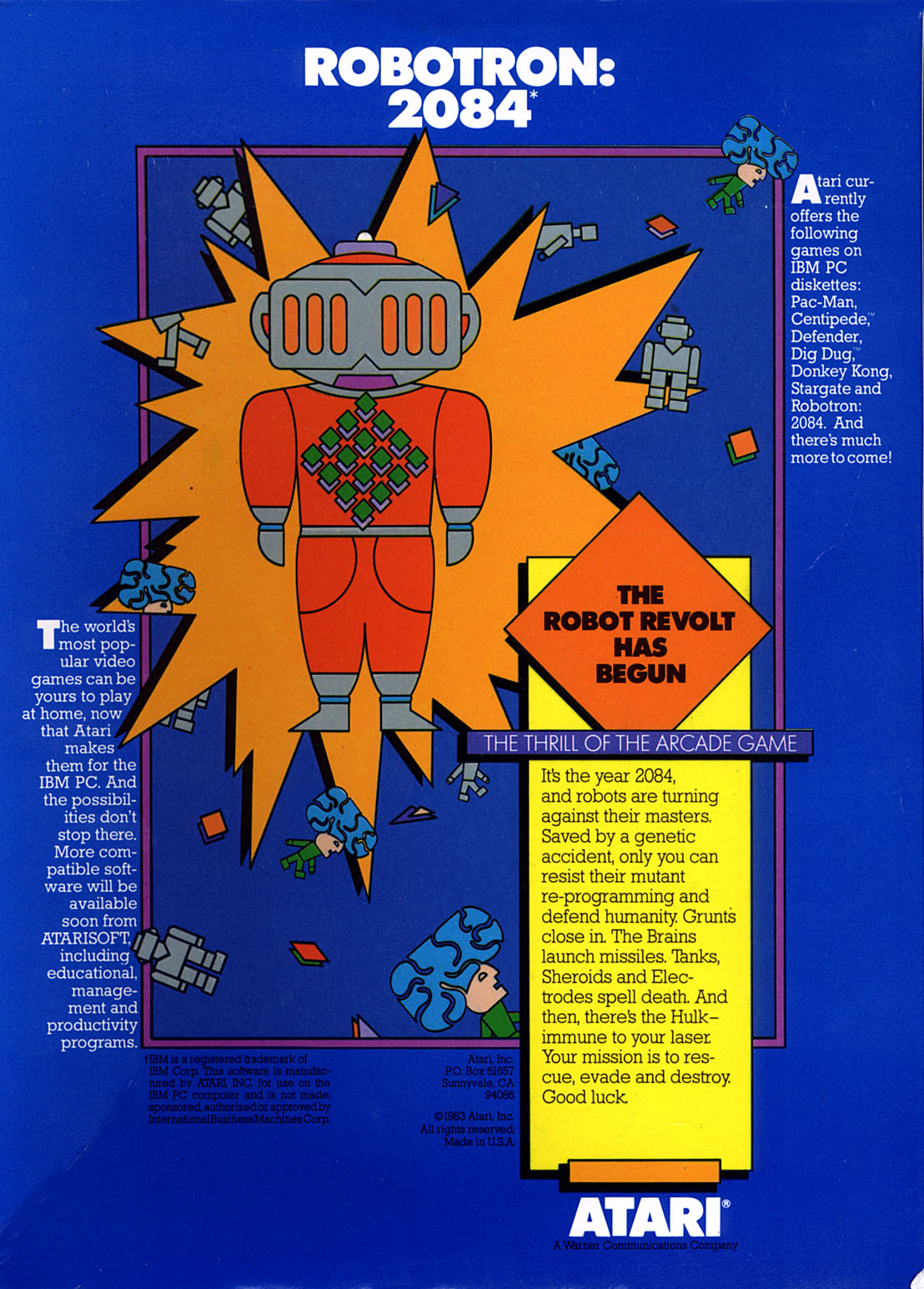 Robotron - 2084 — box-2D-back (US)
