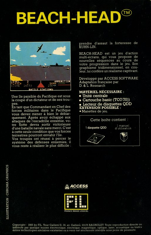 Beach-Head — box-2D-back (FR)