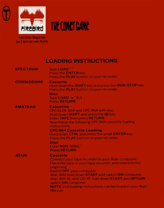 Comet Game, The — box-2D-back (EU)