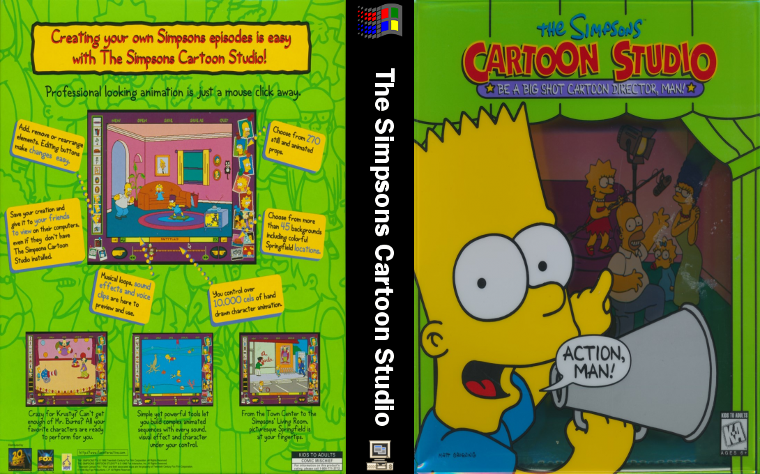 The Simpsons Cartoon Studio — box-texture (WOR)