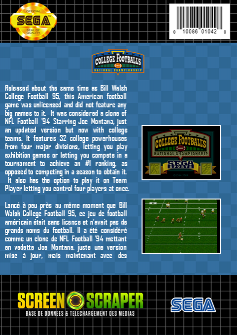 College Football's National Championship — box-2D-back (SS)