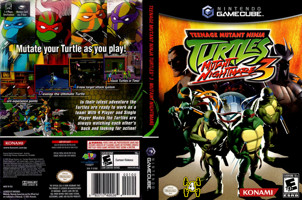 Teenage Mutant Ninja Turtles 3 - Mutant Nightmare — box-texture (US)