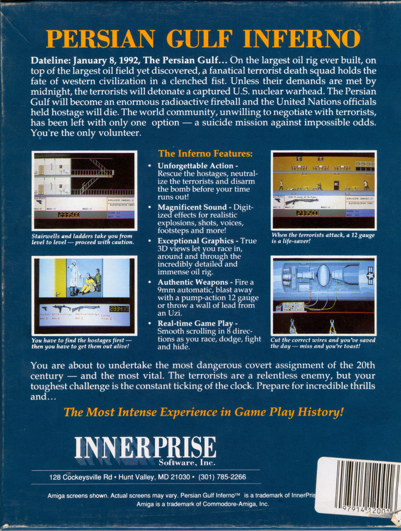 Persian Gulf Inferno, The — box-2D-back (US)