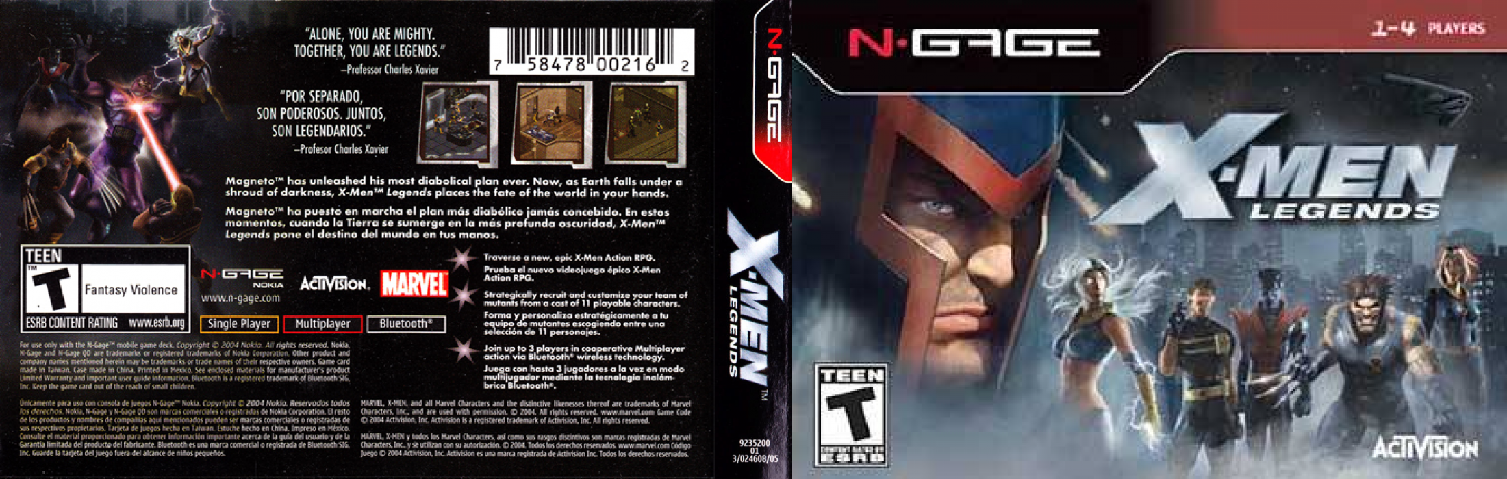 X-Men Legends — box-texture (US)