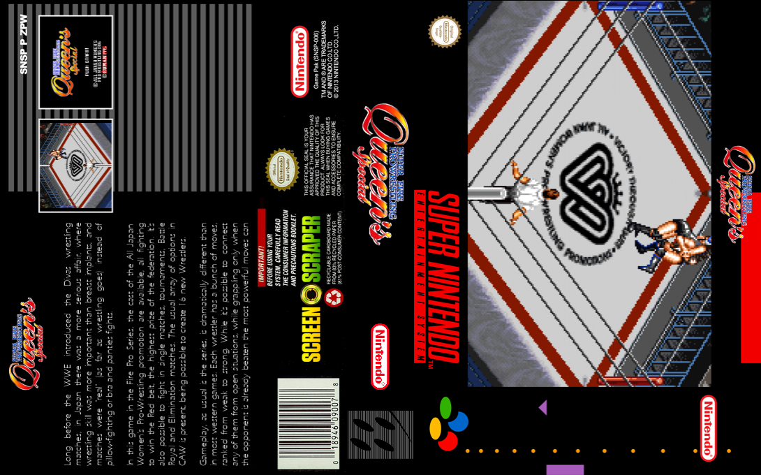 Super Fire Pro Wrestling - Queen's Special — box-texture (SS)
