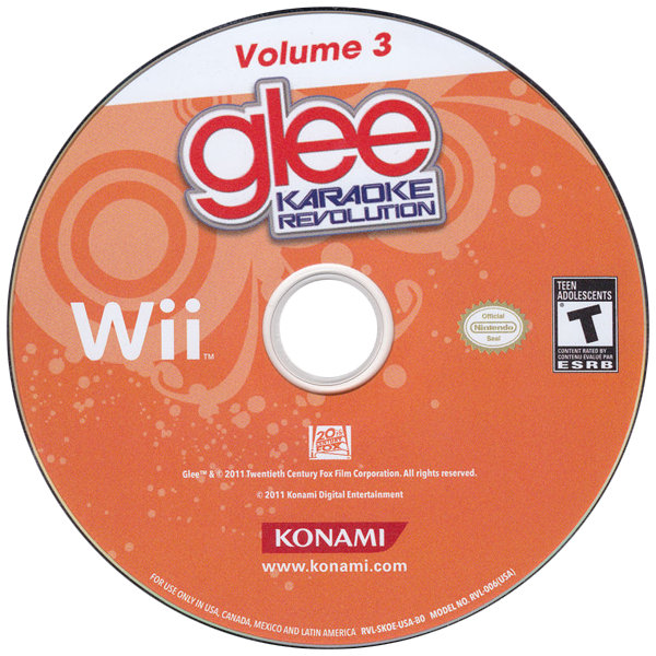 Karaoke Revolution Glee - Volume 3 — support-texture (US)