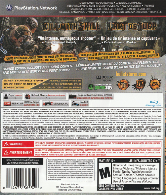 Bulletstorm — box-2D-back (CA)