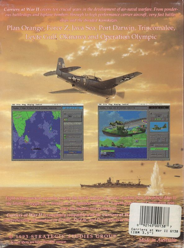 Carriers At War 2 — box-2D-back (US)