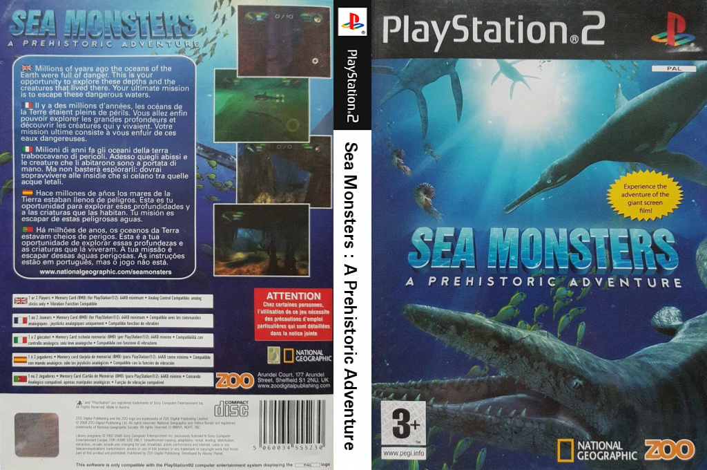 Sea Monsters - A Prehistoric Adventure — box-texture (EU)