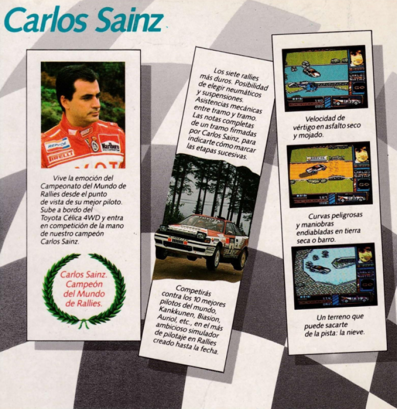 Carlos Sainz - Campeonato del Mundo de Rallies — box-2D-back (SP)