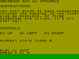 Hedgehog Run — sstitle (WOR)