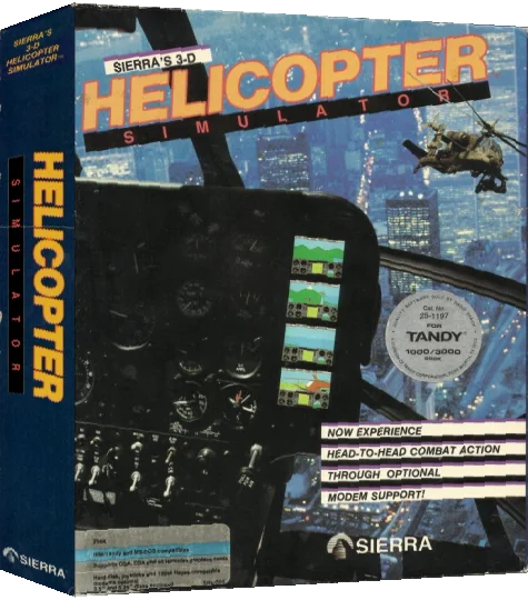 Sierra's 3-D Helicopter Simulator — box-3D (US)