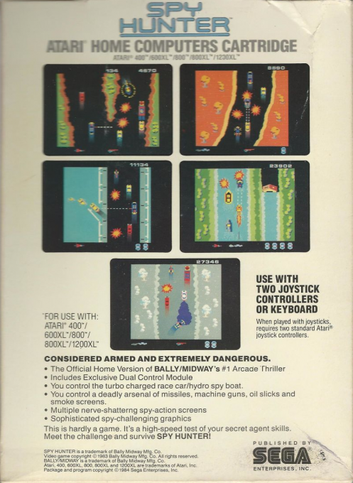 Spy Hunter — box-2D-back (US)