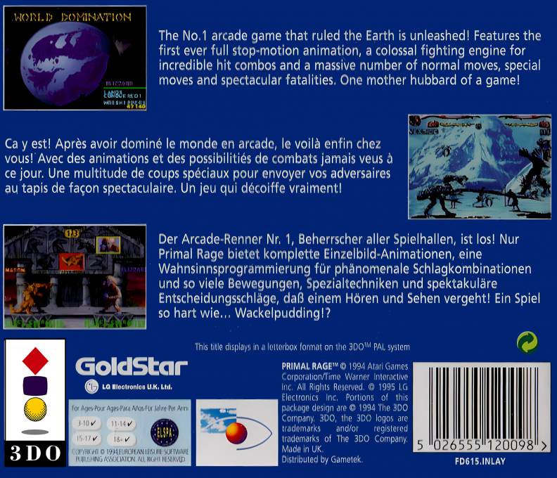 Primal Rage — box-2D-back (EU)