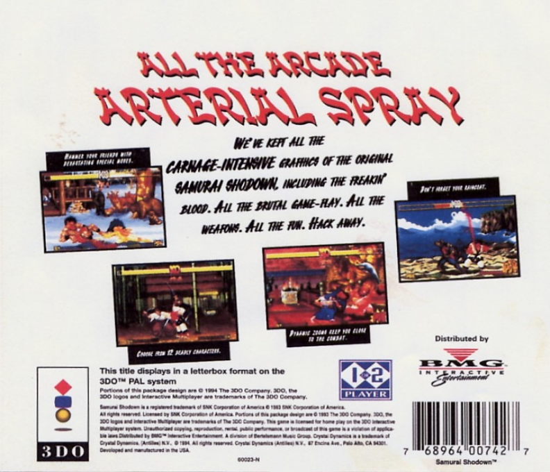 Samurai Shodown — box-2D-back (EU)