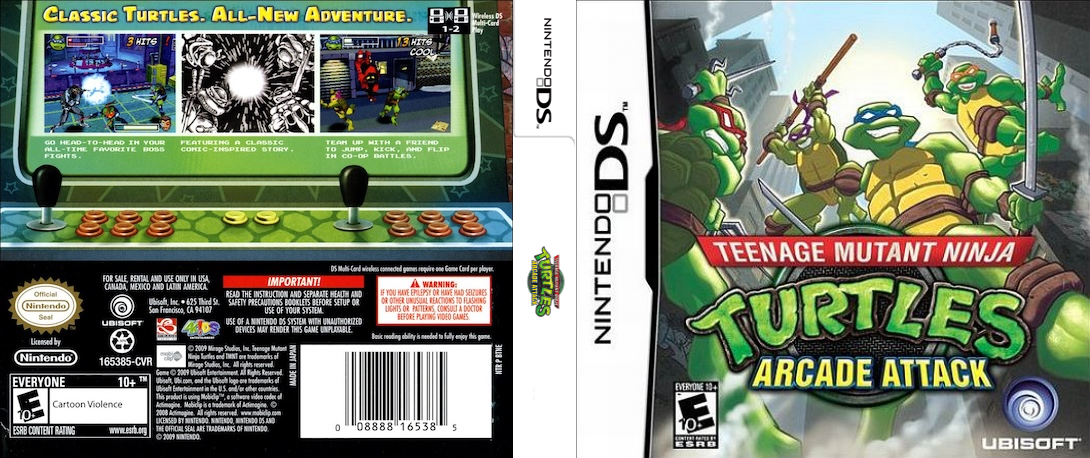 Teenage Mutant Ninja Turtles - Arcade Attack — box-texture (US)