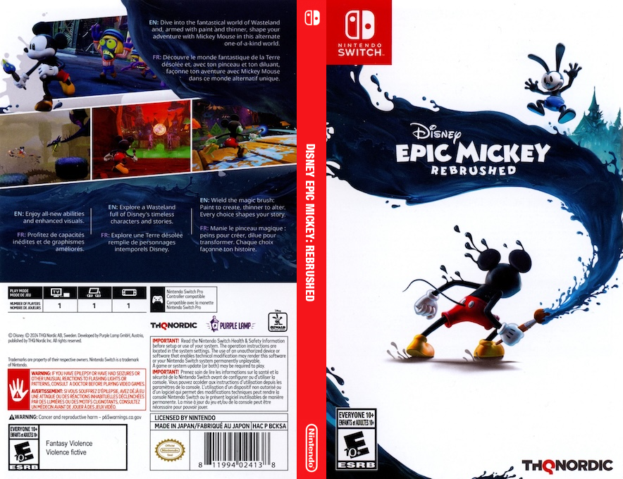 Epic Mickey - Rebrushed — box-texture (US)