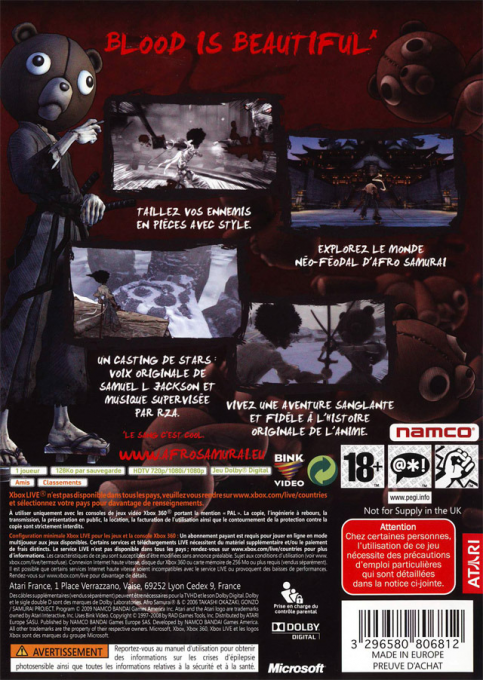 Afro Samurai — box-2D-back (FR)