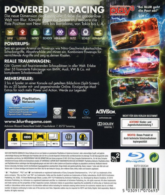 Blur Racerz — box-2D-back (DE)