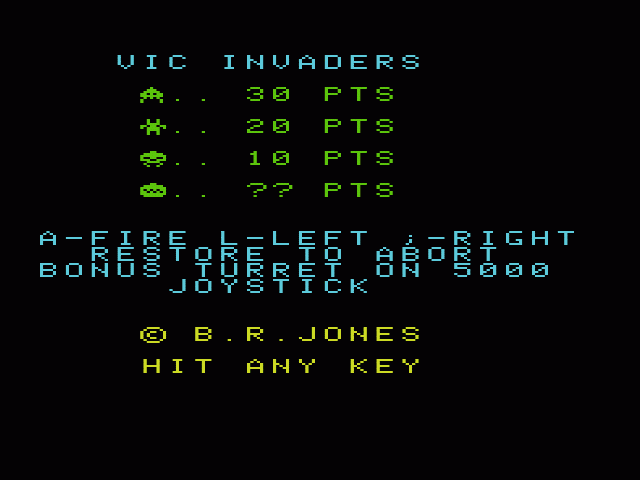 VIC Invaders — sstitle (WOR)