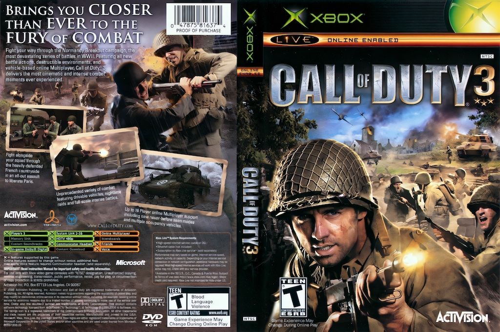 Call of Duty 3 — box-texture (US)