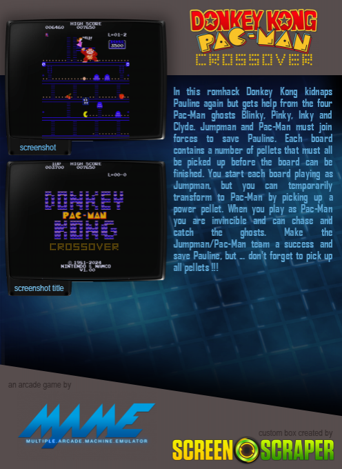 Donkey Kong Pac-Man Crossover — box-2D-back (SS)