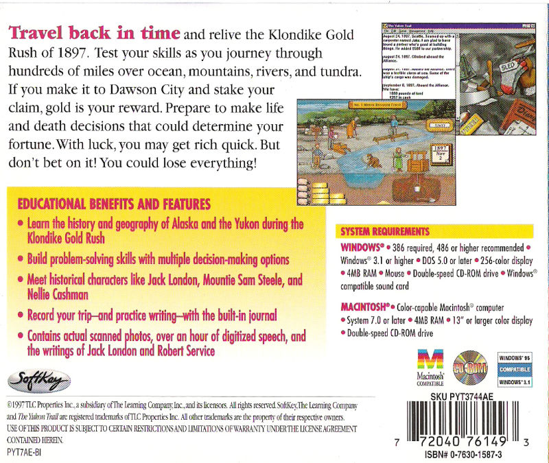 The Yukon Trail — box-2D-back (US)