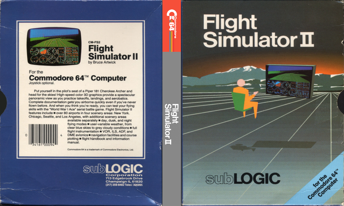 Flight Simulator II — box-texture (US)