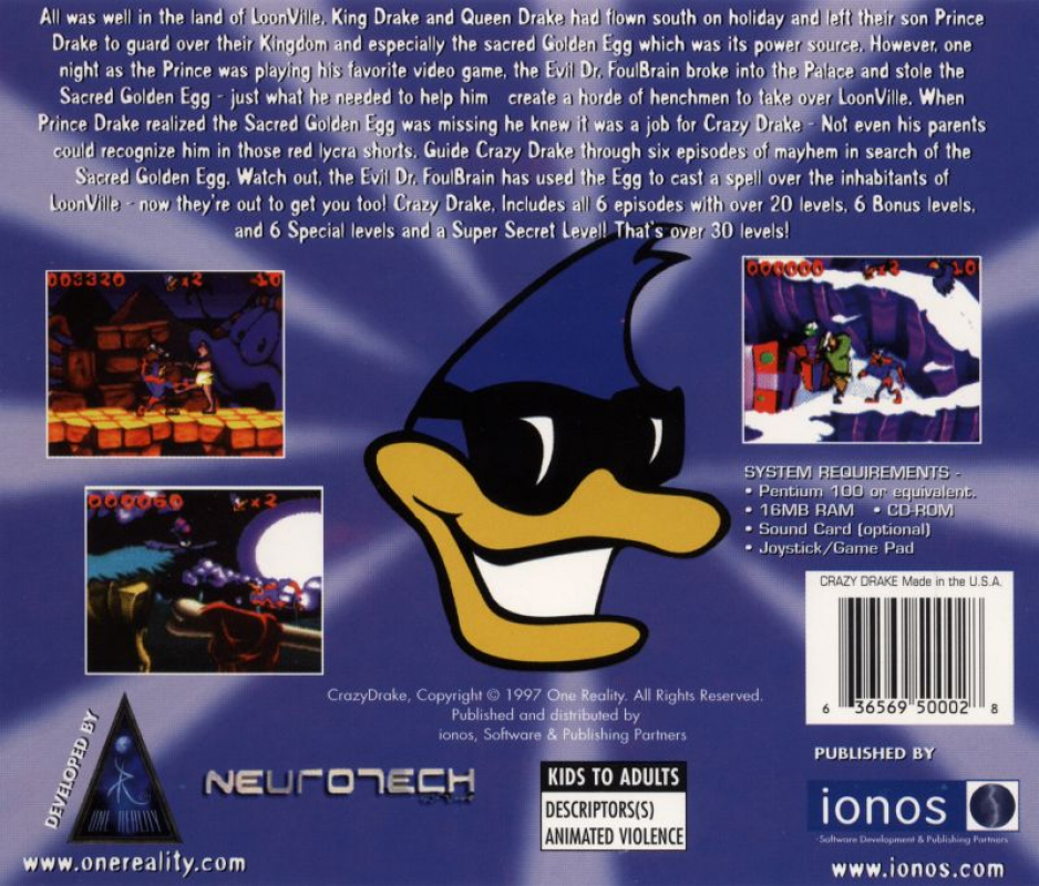 Crazy Drake — box-2D-back (US)