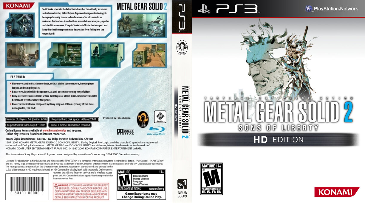 Metal Gear Solid 2 - Sons of Liberty - HD Edition — box-texture (US)