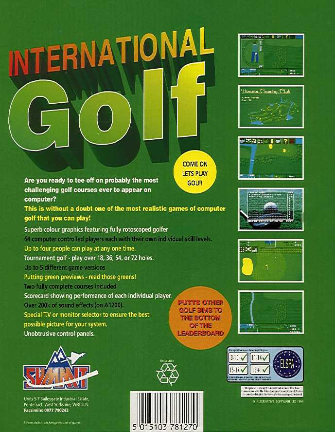 International Golf — box-2D-back (WOR)