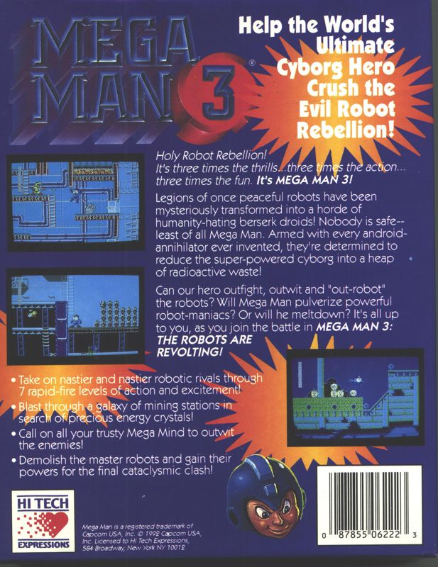 Mega Man 3 - The Robots Are Revolting — box-2D-back (US)