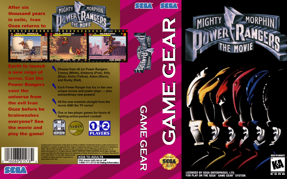 Mighty Morphin Power Rangers - The Movie — box-texture (US)